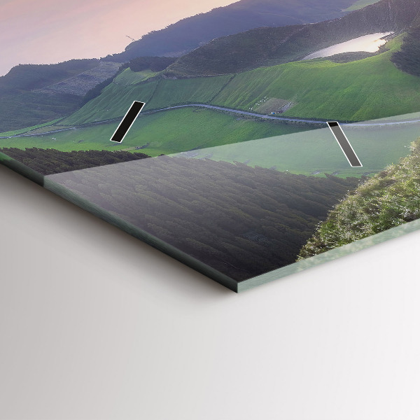 Horizontal wall clock Mountain Landscape