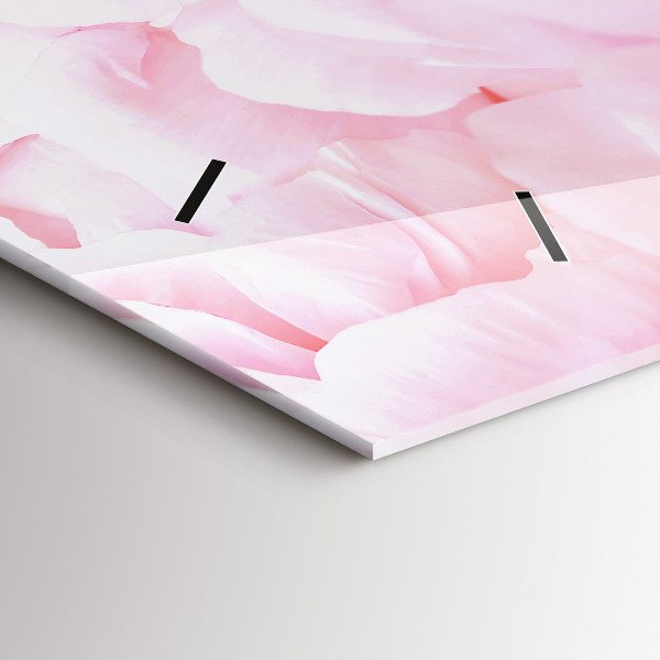 Horizontal wall clock Blooming flowers