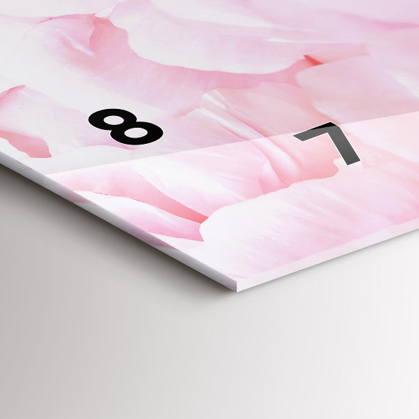 Horizontal wall clock Blooming flowers