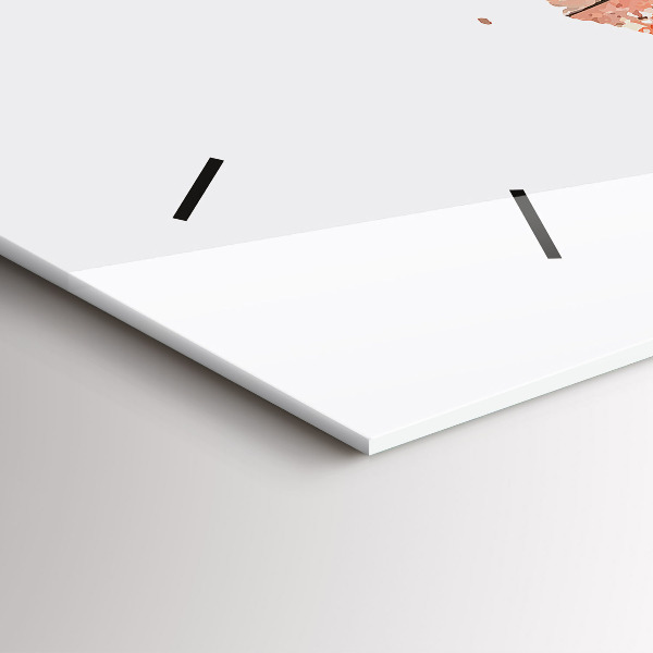 Horizontal wall clock Old brick map