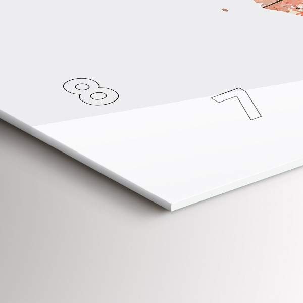 Horizontal wall clock Old brick map