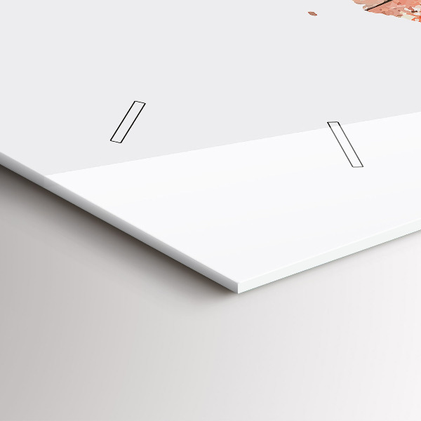 Horizontal wall clock Old brick map