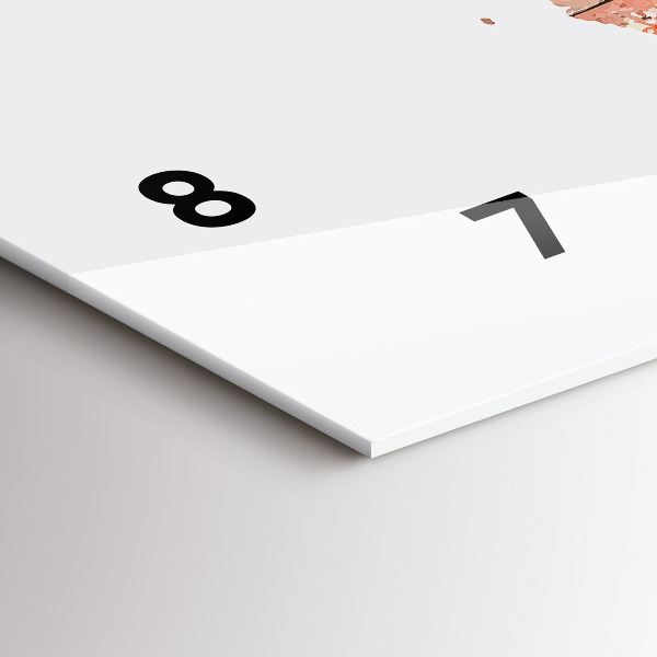 Horizontal wall clock Old brick map