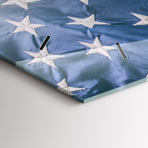 Horizontal wall clock American flag