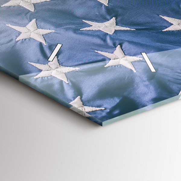 Horizontal wall clock American flag