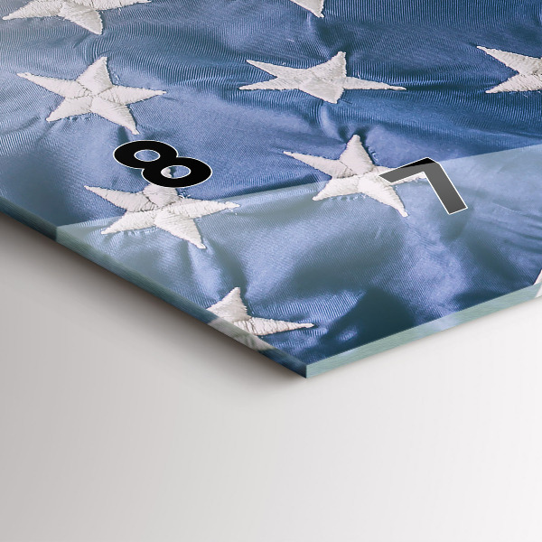 Horizontal wall clock American flag