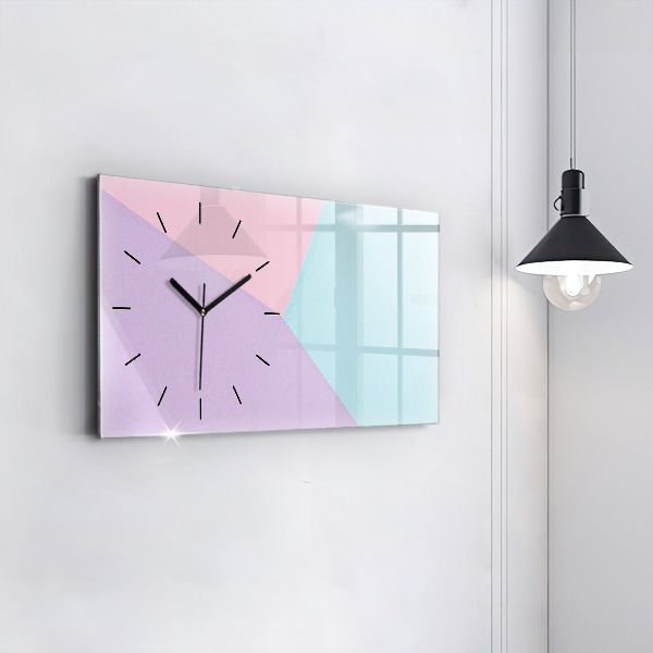Horizontal wall clock Pastel pattern