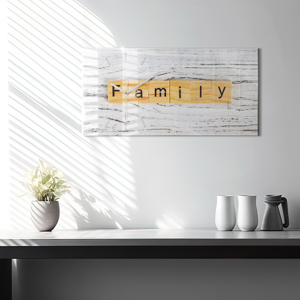Horizontal wall clock Family