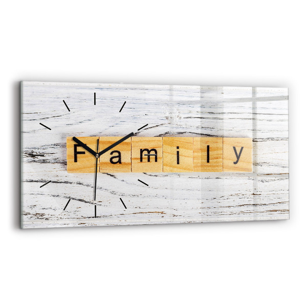 Horizontal wall clock Family