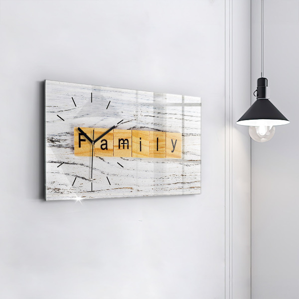 Horizontal wall clock Family