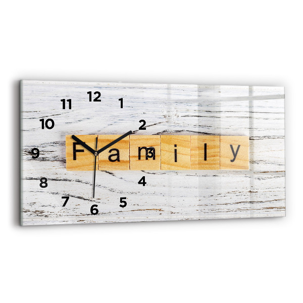 Horizontal wall clock Family