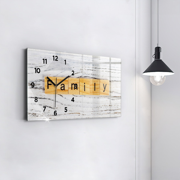 Horizontal wall clock Family