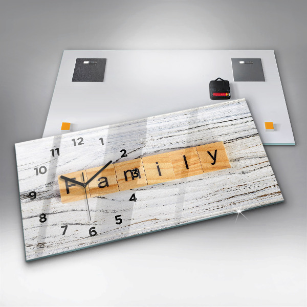 Horizontal wall clock Family