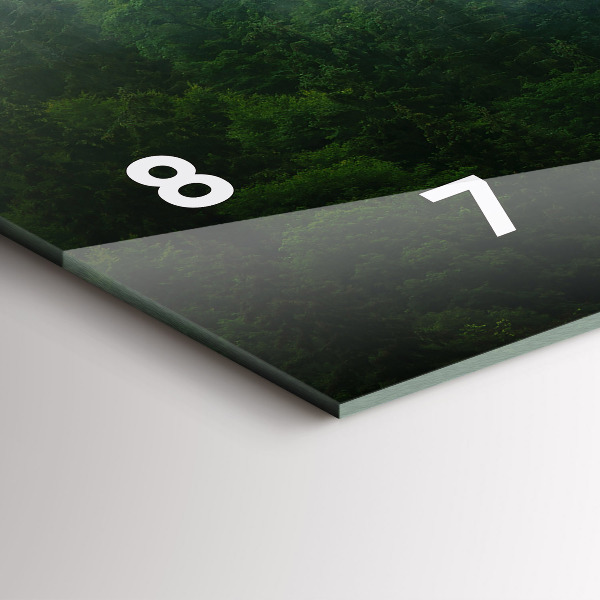 Horizontal wall clock Misty forest