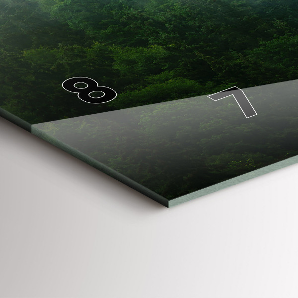 Horizontal wall clock Misty forest