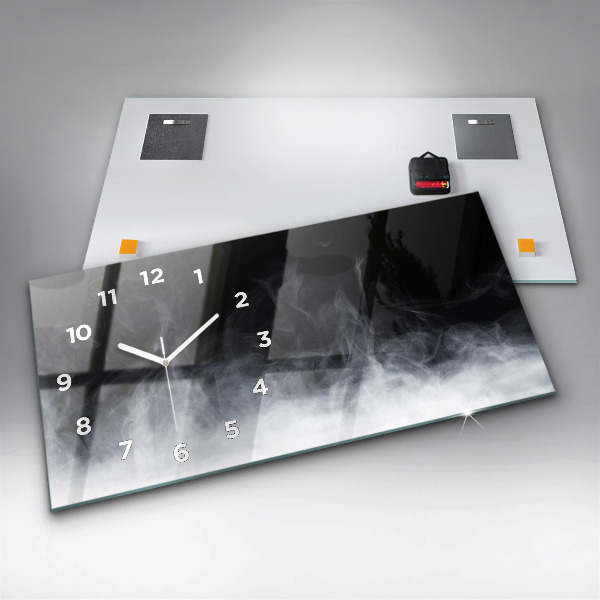 Horizontal wall clock Smoke
