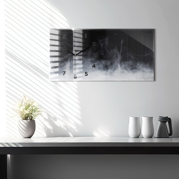 Horizontal wall clock Smoke