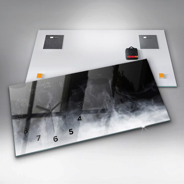 Horizontal wall clock Smoke
