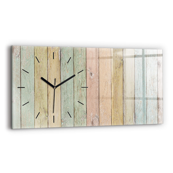 Horizontal wall clock Colorful boards