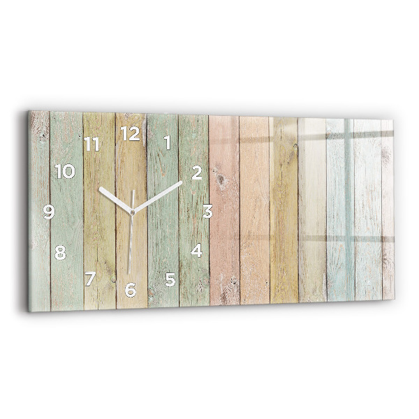 Horizontal wall clock Colorful boards