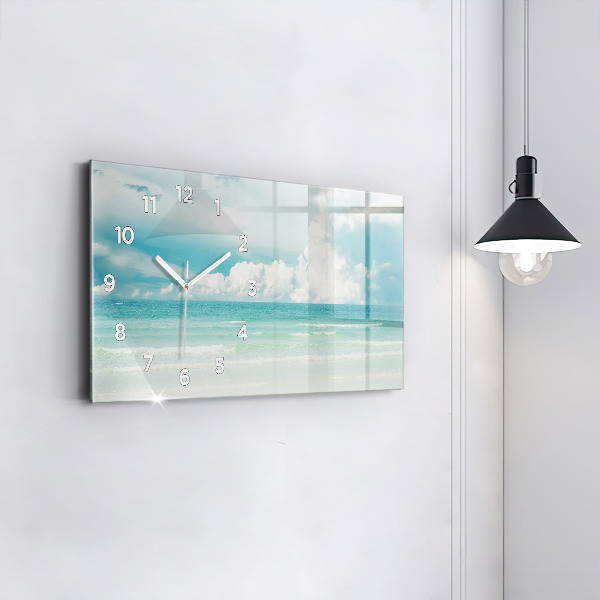 Horizontal wall clock Sea landscape
