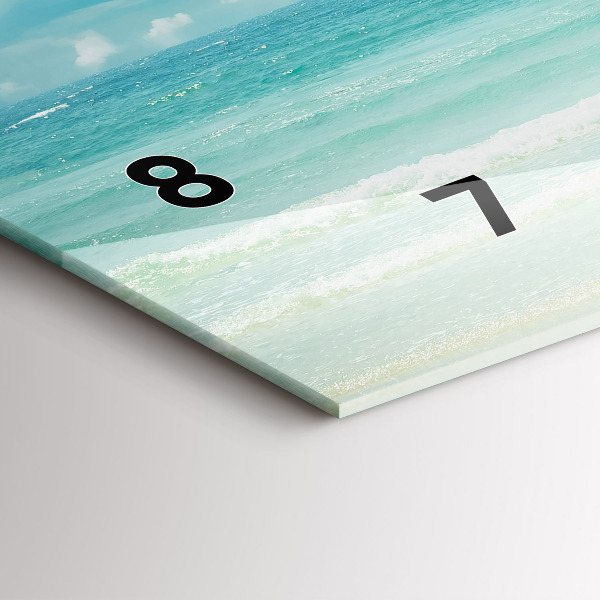 Horizontal wall clock Sea landscape