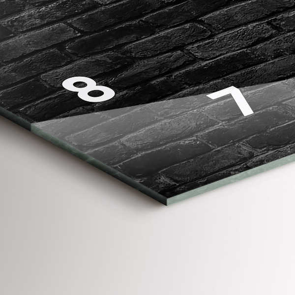 Horizontal wall clock Dark brick wall