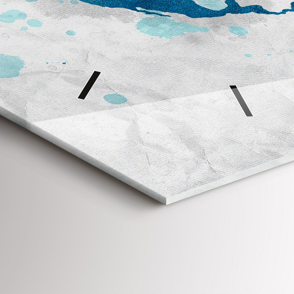 Horizontal wall clock World map