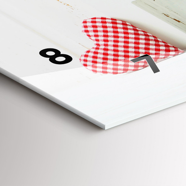 Horizontal wall clock The inscription house