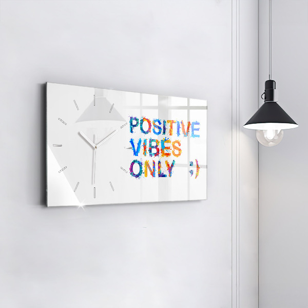 Horizontal wall clock Positive quote