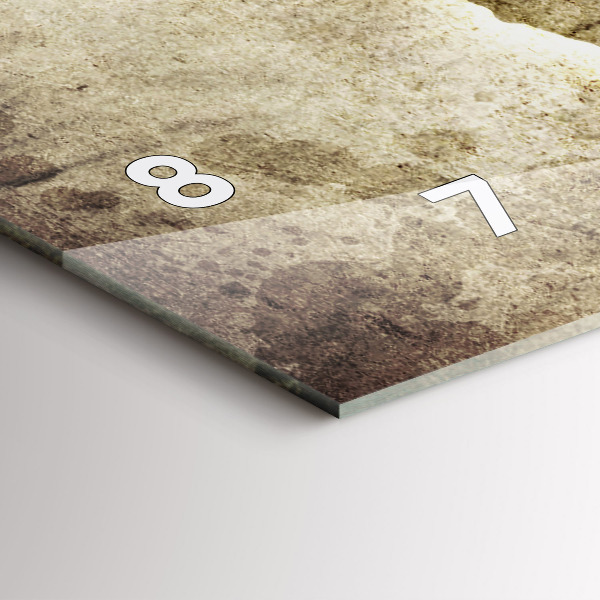 Horizontal wall clock World map