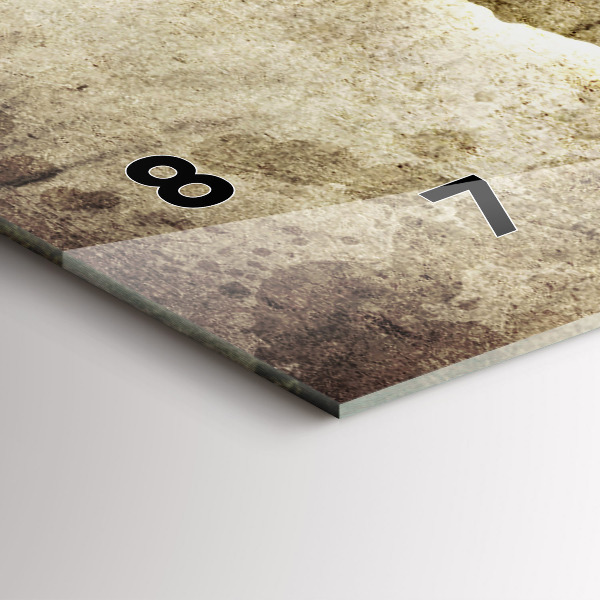 Horizontal wall clock World map