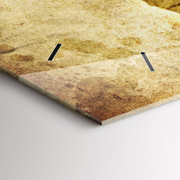 Horizontal wall clock Old world map