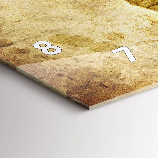 Horizontal wall clock Old world map