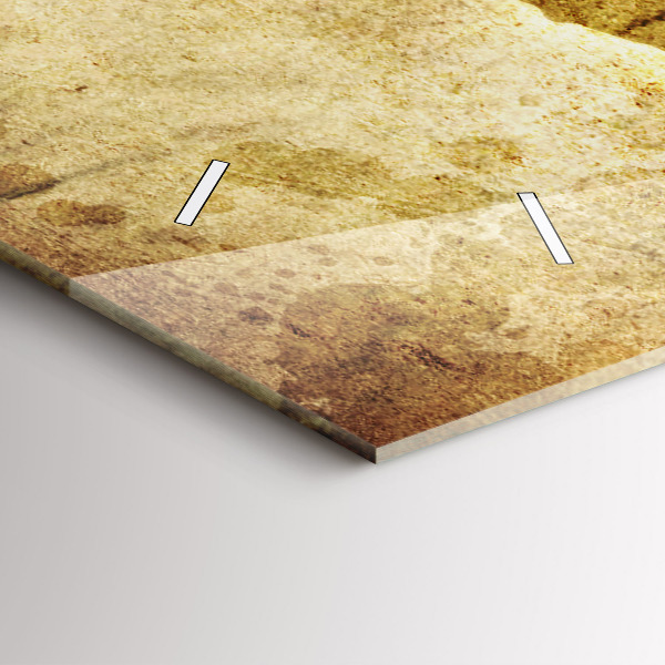 Horizontal wall clock Old world map