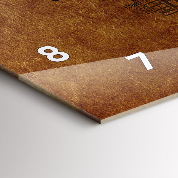 Horizontal wall clock Country names map