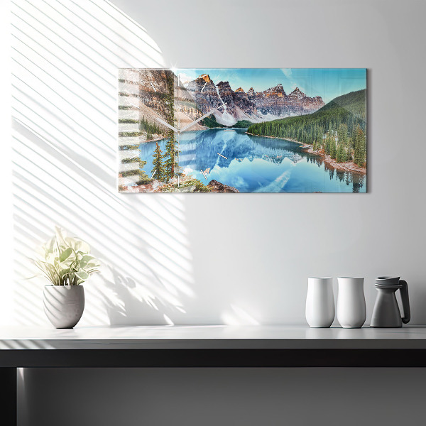 Horizontal wall clock Mountain Landscape