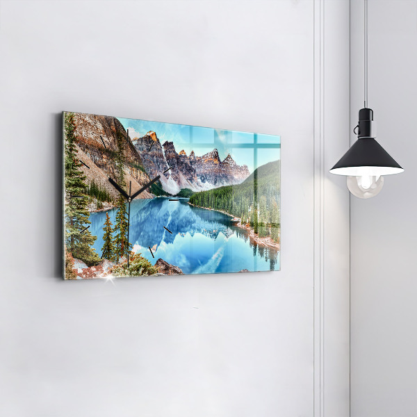 Horizontal wall clock Mountain Landscape