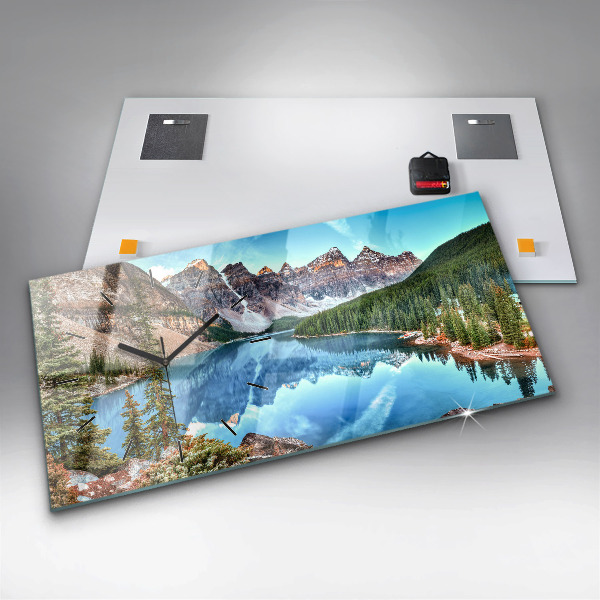 Horizontal wall clock Mountain Landscape