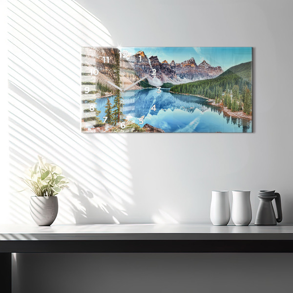 Horizontal wall clock Mountain Landscape