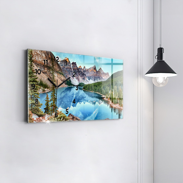 Horizontal wall clock Mountain Landscape