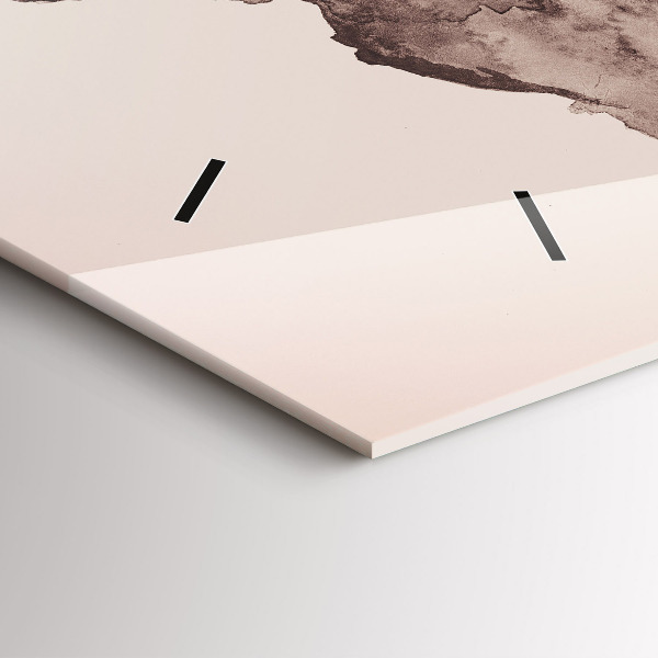 Horizontal wall clock Watercolor world map