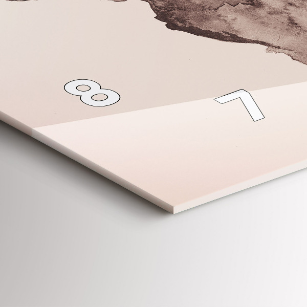 Horizontal wall clock Watercolor world map