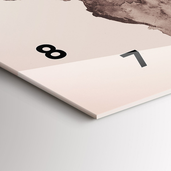 Horizontal wall clock Watercolor world map