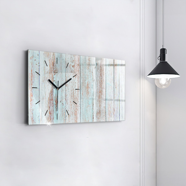 Horizontal wall clock Pastel Wood