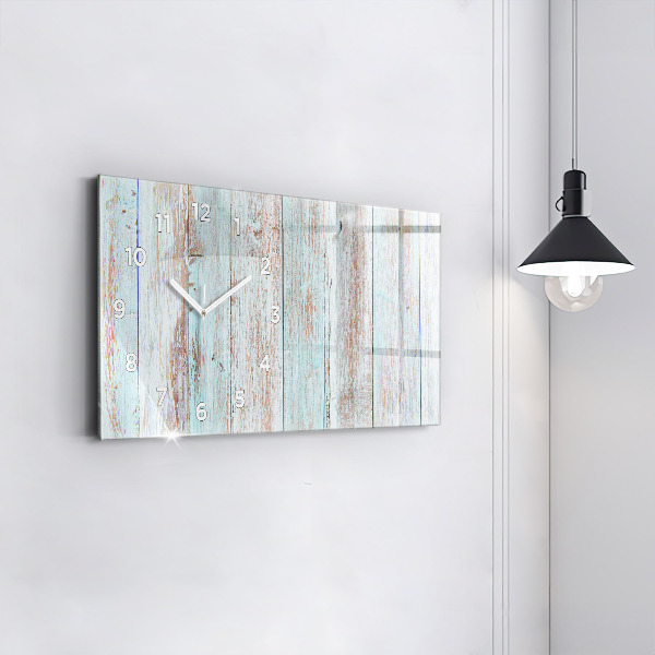 Horizontal wall clock Pastel Wood