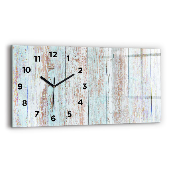 Horizontal wall clock Pastel Wood