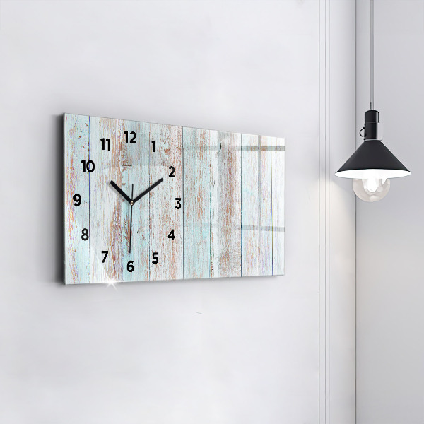 Horizontal wall clock Pastel Wood