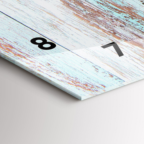 Horizontal wall clock Pastel Wood