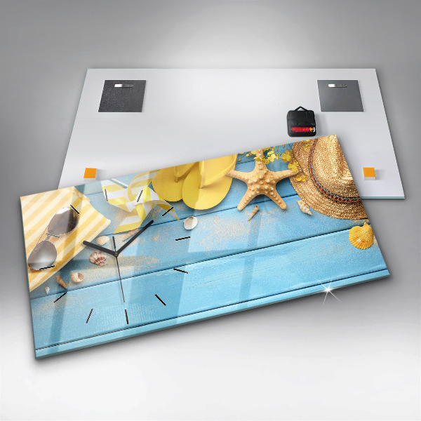 Horizontal wall clock Beach accessories